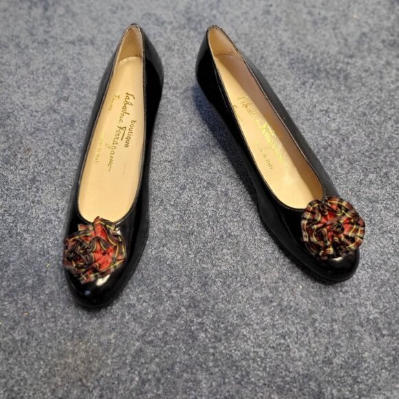 New - Salvatore Ferragamo Vintage Black Pumps Women Size 6.5 - Picture 5 of 16